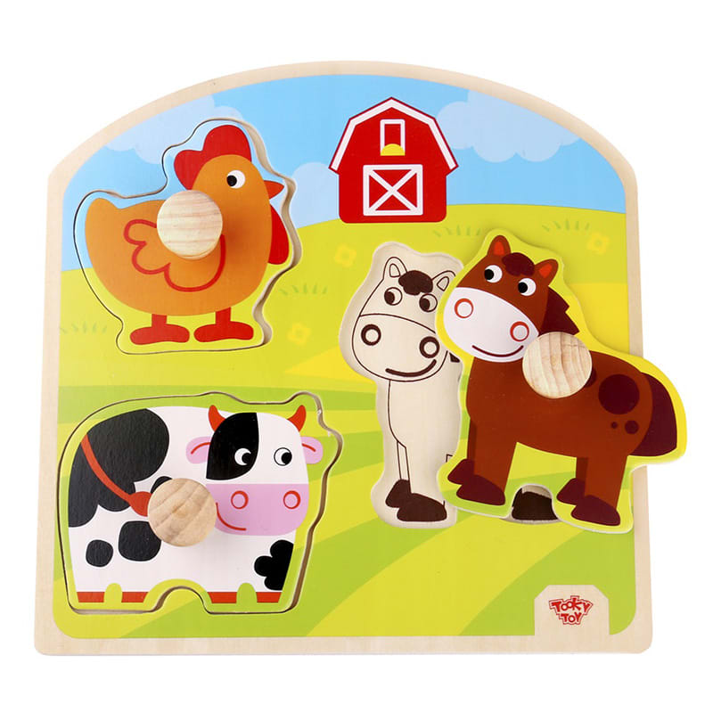 Encaje con tarugo diseño granja Tooky Encaje con tarugo diseño granja Tooky