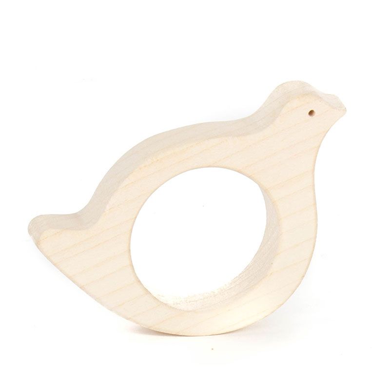 Anillo pájaro para dentición madera natural Anillo pájaro para dentición madera natural