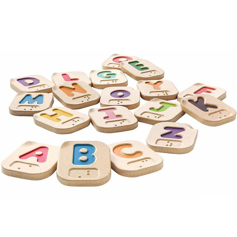 Alfabeto braille A-Z de madera Alfabeto braille A-Z de madera