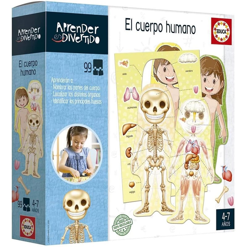 Aprender es divertido - El cuerpo humano 4 puzles Aprender es divertido - El cuerpo humano 4 puzles