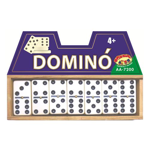 Dominó caja de madera blister Dominó caja de madera blister