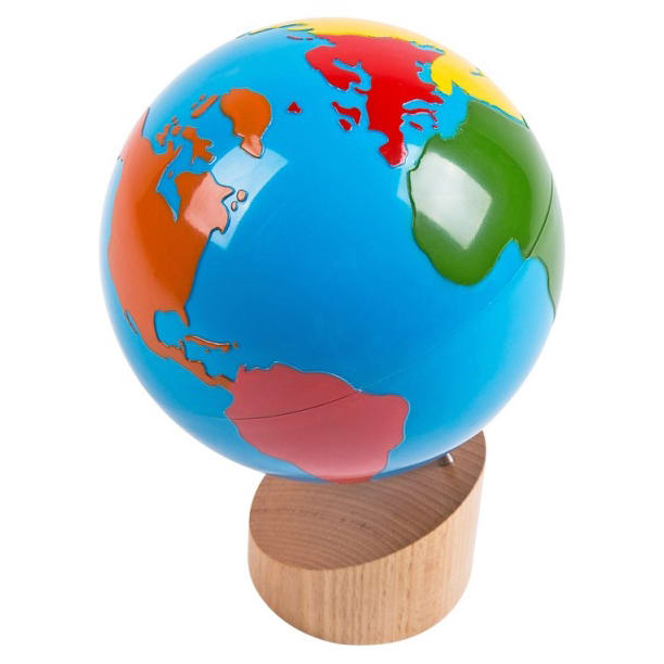Globo terráqueo continentes Montessori Globo terráqueo continentes Montessori