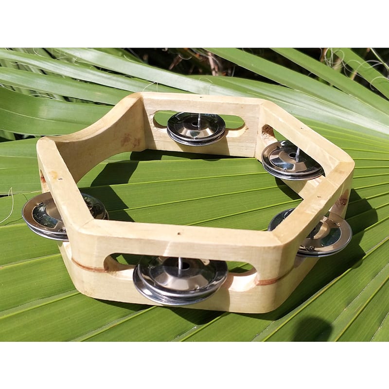 Pandero hexagonal 15 cm sin cuero Pandero hexagonal 15 cm sin cuero