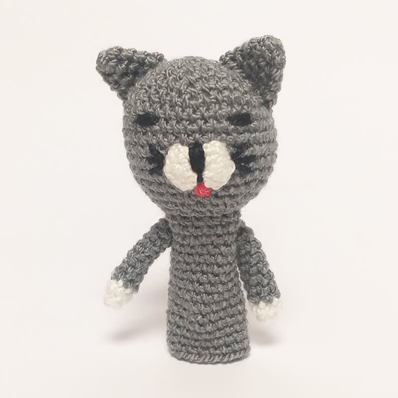 Títere dedo gato amigurumi Títere dedo gato amigurumi