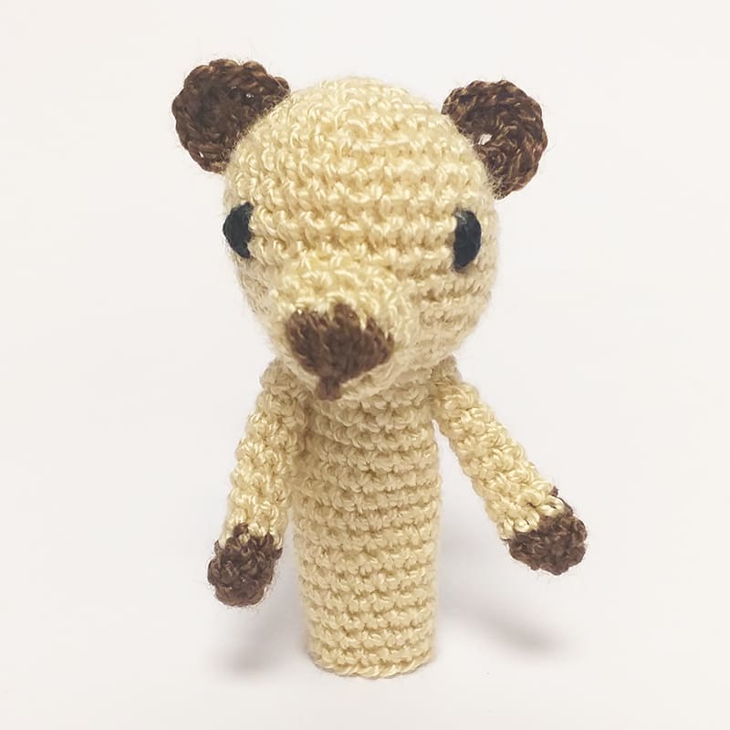 Títere dedo perro amigurumi Títere dedo perro amigurumi