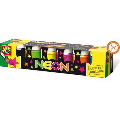 Pintura neón, 45ml, 6 colores