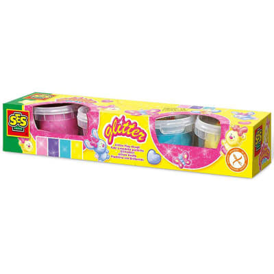 Plastilina con glitter 4 colores