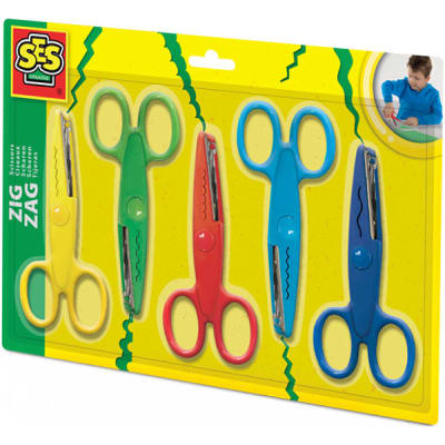 Tijeras zigzag, 5 patrones