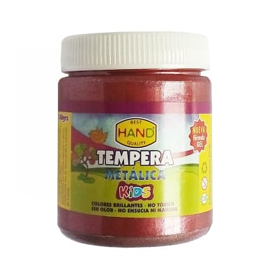 Tempera metálica 140gr color rojo1