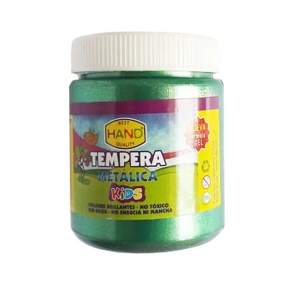 Tempera metálica 140gr color verde1
