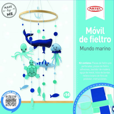 Artel Móvil de fieltro Mundo marino1