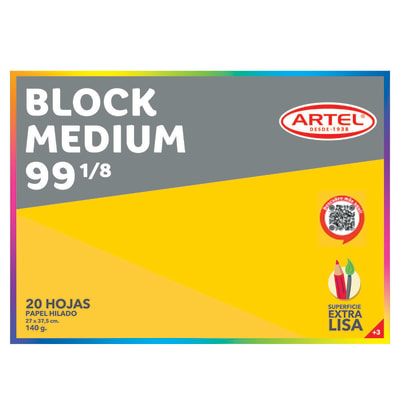 Artel Block Medium 99 1/8, 20 hojas1