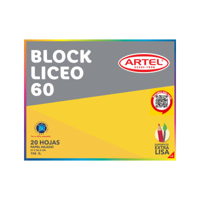 Artel Block Liceo 60, 20 hojas