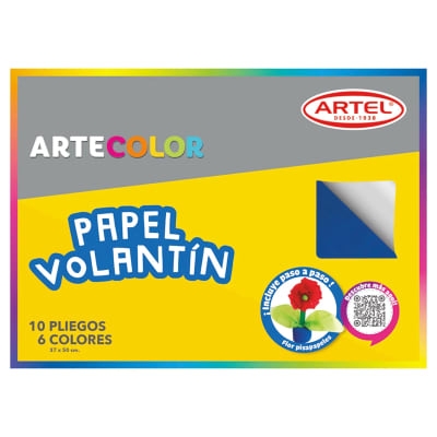 Artel Artecolor - Estuche papel volantín 10 pliegos, 6 colores
