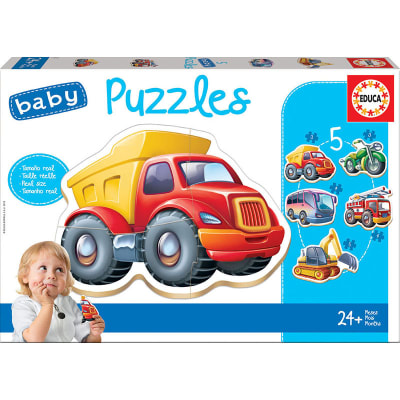 Baby puzles vehículos I, 5 puzles de 3 a 5 piezas1