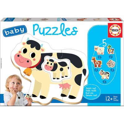Baby puzles granja, 5 puzles de 2 a 4 piezas1
