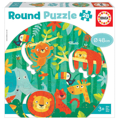 Puzle redondo 28pz La selva 48cm Ø