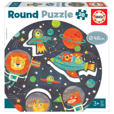Puzle redondo 28pz El espacio 48cm Ø1