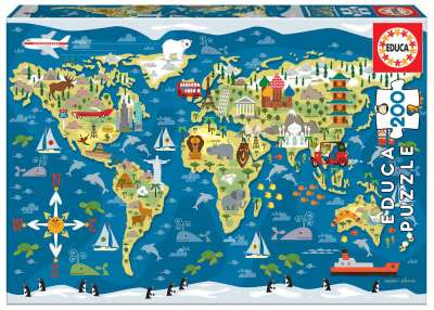 Puzzle 200pz Mapamundi Sean Sims Fsc1