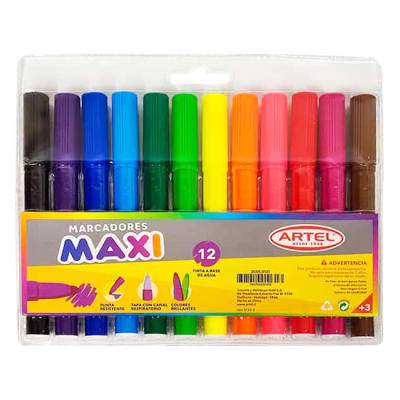 Artel Marcadores maxi 12 cololores1