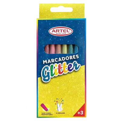 Artel Marcadores glitter 8 lápices