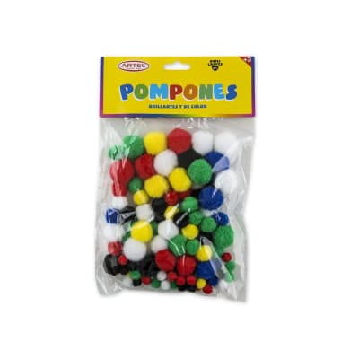 Artel Set 100 pompones colores surtidos1