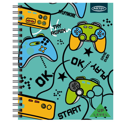 Artel Cuaderno universitario Level up 100 hojas cuadriculadas 7mm, verde1