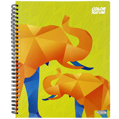 Artel Cuaderno univ. 100 hojas cuadriculadas 7mm, elefante - producto de vitrina1