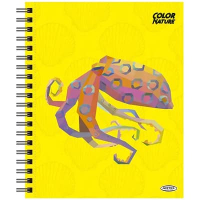Artel Cuaderno univ. 100 hojas cuadriculadas 7mm, pulpo - producto de vitrina1