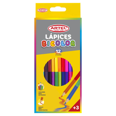 Artel Lápices bicolor, 12 lápices - 24 colores1