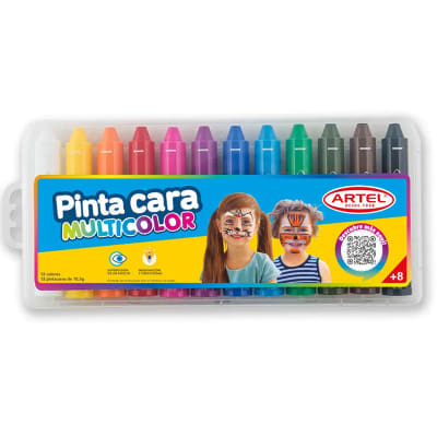 Artel Pinta cara multicolor 12 colores1