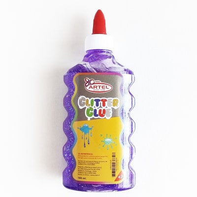 Artel Cola Glitter glue 185ml morado1