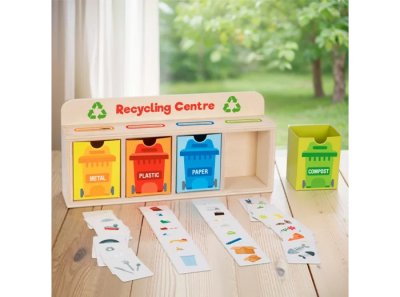 Juego Reciclaje y Clasificación en Madera