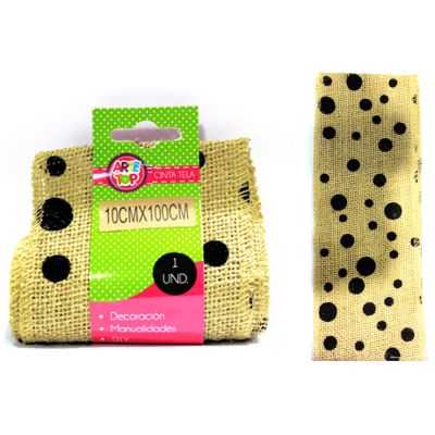 Tira deco yute puntos 1mt.1