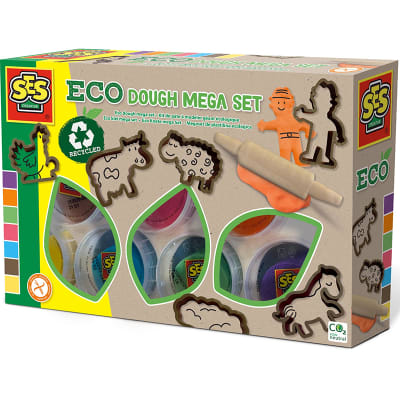 Megaset de plastilina ecológica, 7×90g con herramientas1