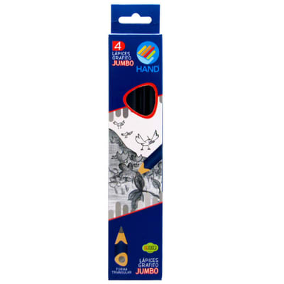 Lápices grafito jumbo triangular, 4u.1