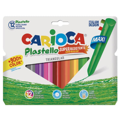 Crayones Plastello jumbo 12 colores