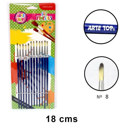 12 Pinceles redondos n° 81