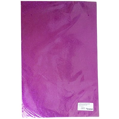 Goma eva glitter 40*60cm color violeta, 10 pliegos1