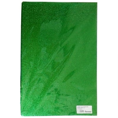 Goma eva glitter 40*60cm color verde, 10 pliegos
