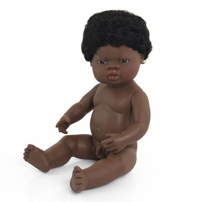 Muñeco africano niño con pelo 38cm