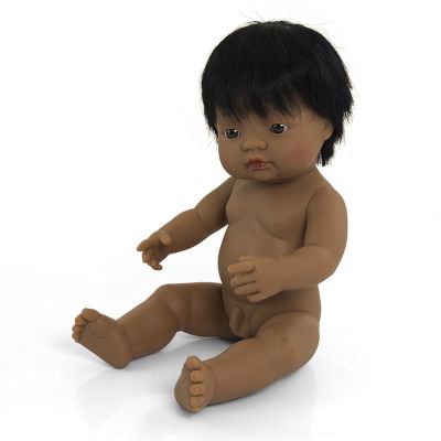 Muñeco latino niño con pelo 38cm1