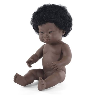 Niña africana con síndrome de Down, 38cm