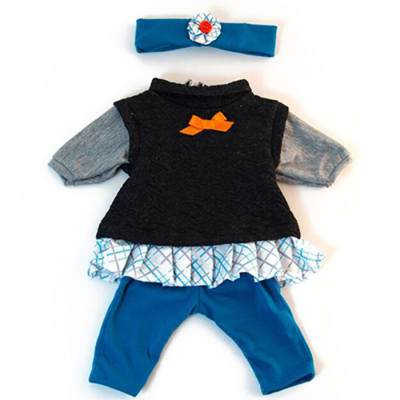 Conjunto entretiempo gris para muñecas de 38 a 40cm1