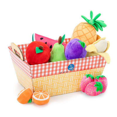Cesta de frutas en tela plush1
