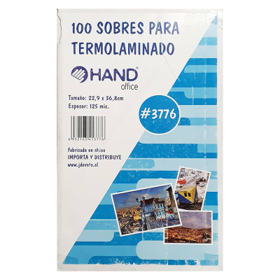 Sobres para termolaminado 125 mic. 100 un. oficio1