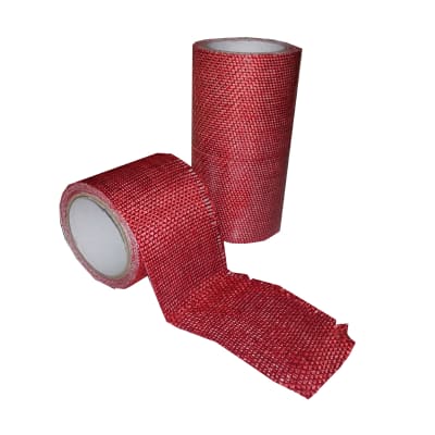 Pack 3 cintas de yute adhesivas rojo 2mt HC1