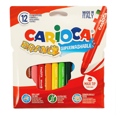 Marcadores punta maxi Bravo 12 colores1