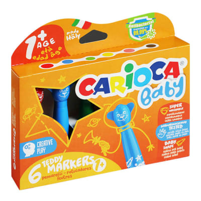 Marcadores Teddy Baby 6 colores