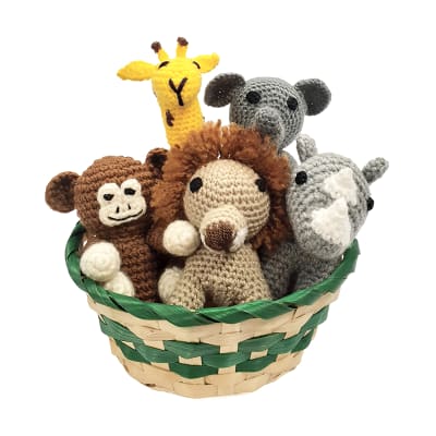 Set 5 animalitos de la selva amigurumi1